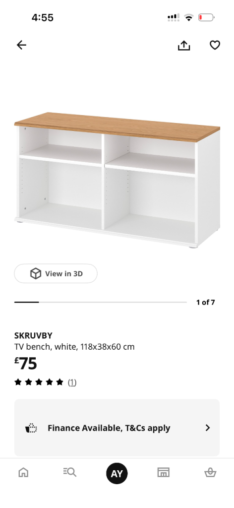 SKRUVBY Ikea TV Bench