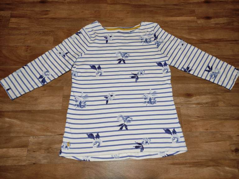 Joules Sweatshirt Womens 3/4 Sleeve Jersey Fleece Soft Warm Top