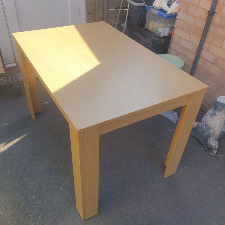 Lovely , Pale Wooden Dining Table , Great Condition, 46 x 30 x 30 in