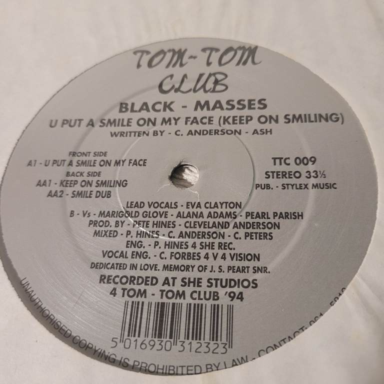 Black Masses U Put A Smile On My Face 12” Vinyl Garage House Tom Tom Club