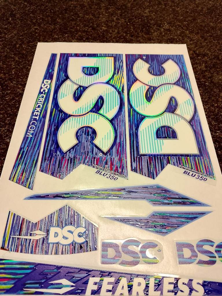 BLU350 DSC Cricket Bat Stickers - New 2026 Edition Multi-coloured