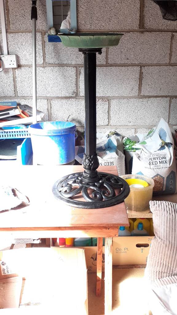 Vintage Parasol Base adapted to a Bird Bath £5 