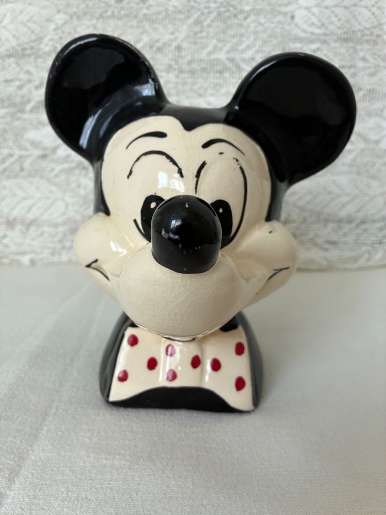Mickey Mouse Walt Disney Productions 1960’s 70’s Money Box With Stopper