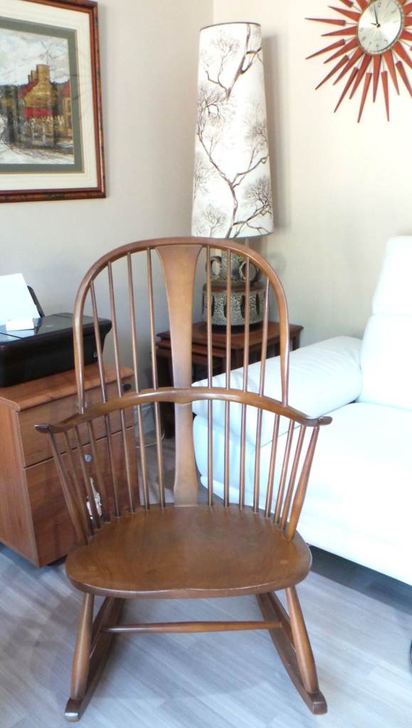 ERCOL Chairmakers Rocking Chair Golden Dawn ~ Model 473 With Cushion Gold Label