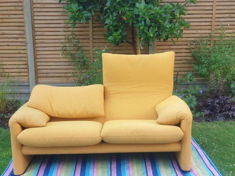 Cassina Maralunga Two Seat Sofa - Yellow