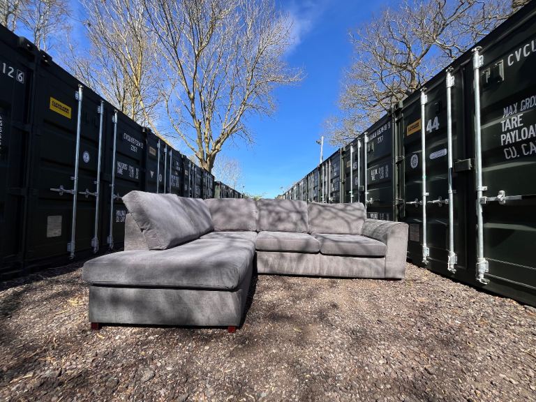 Grey DFS Orka L shape sofa DELIVERY AVAILABLE