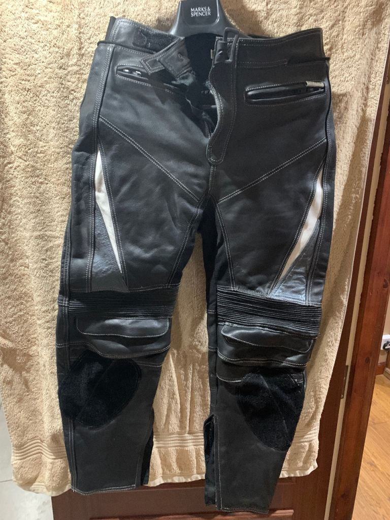 Buffalo leather motorcycle trousers gents (34")