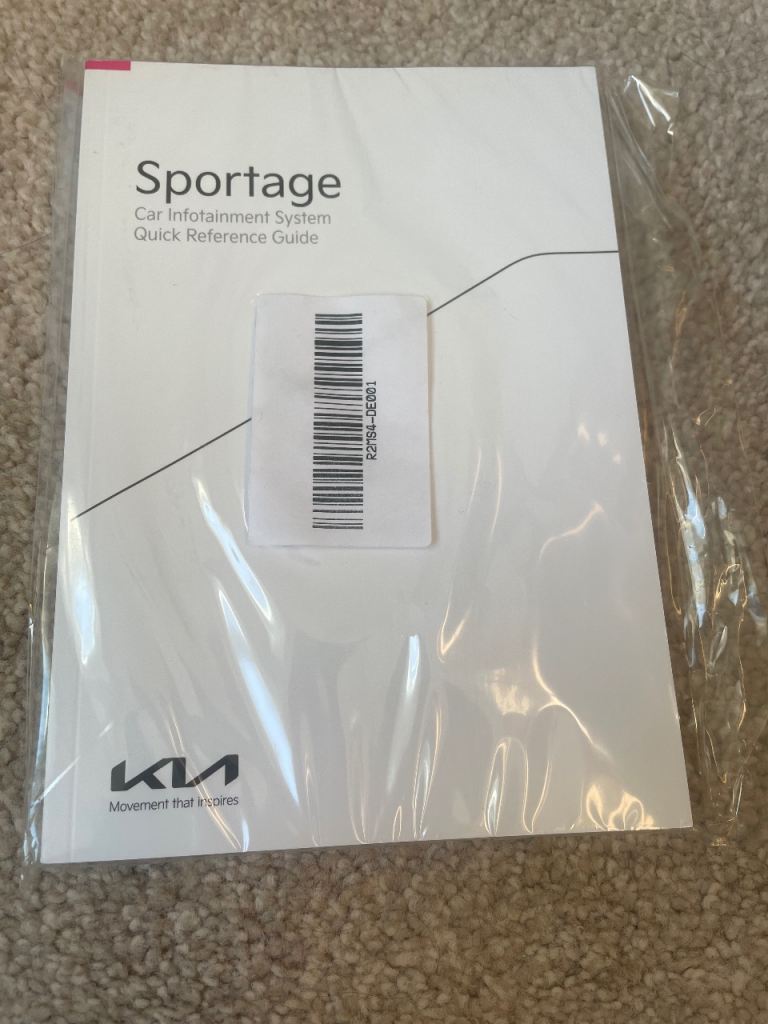 Kia sportage 2023 onwards quick reference guide