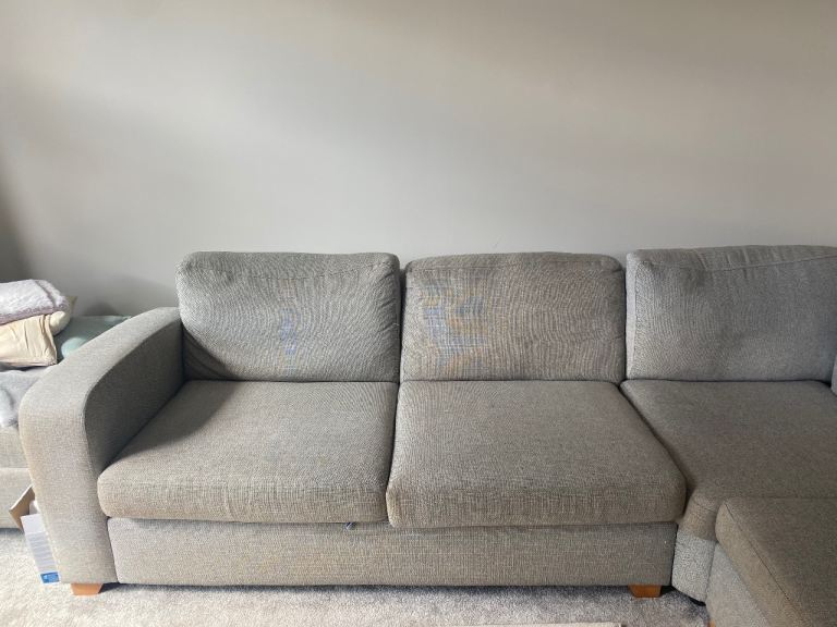 Large Grey Corner Sofa – Good Condition