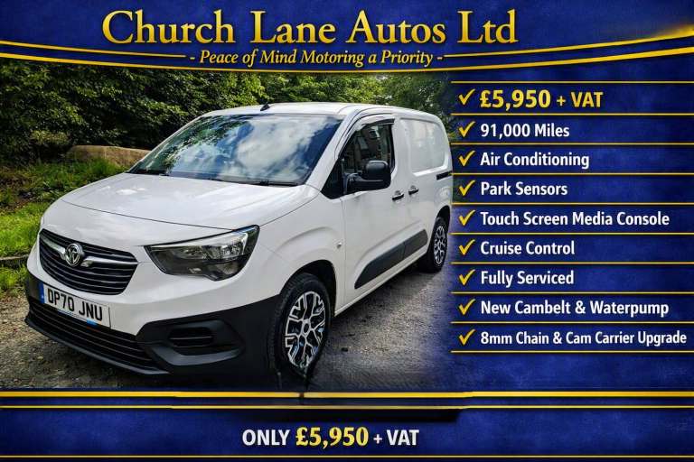 2020 Vauxhall Combo 2300 1.5 Turbo D 100ps H1 Sportive Van PANEL VAN Diesel Manual