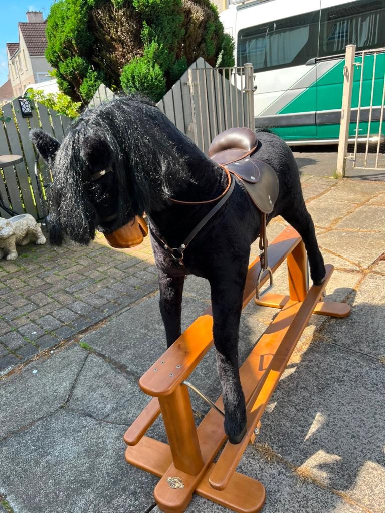 MI Mark Black Rocking Horse – Good Condition