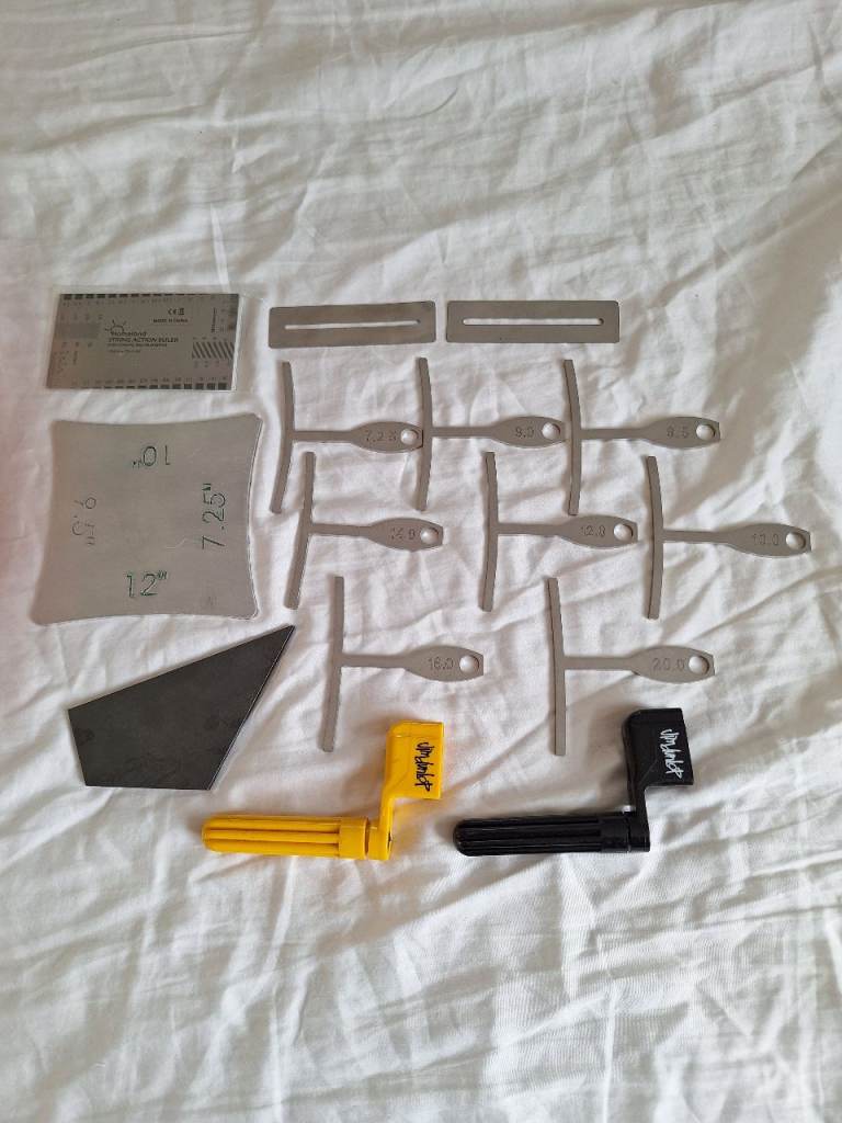 Guitar Setup & Repair Tools Kit - Fret Rocker, Radius Gauges + More