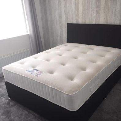 🌐⚜double size bedframe with Soft Ortho mattress💫