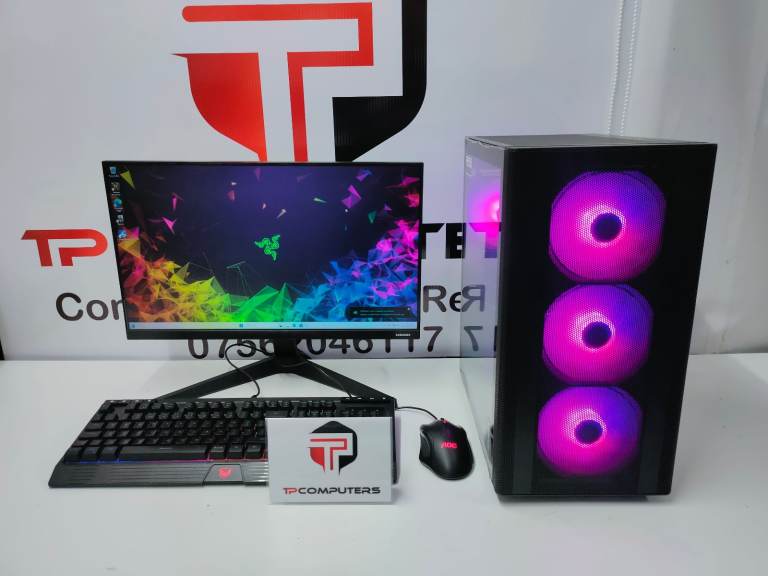 Gaming Computer PC Setup Bundle with Monitor | i7 9700K | RTX 2070 | 16GB RAM
