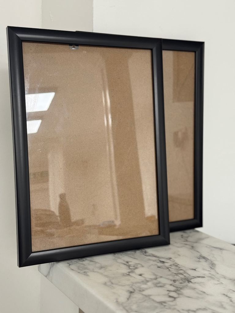 2x Black Photo Frames 