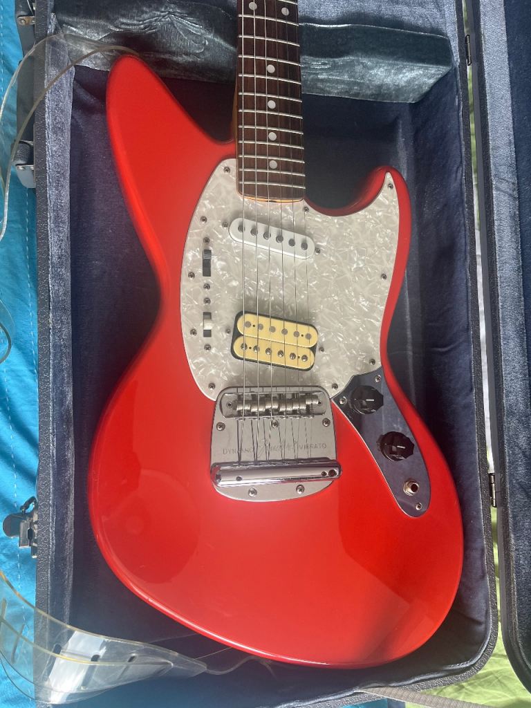 Rare 90s Fender Jag Stang Kurt Cobain signature guitar crafted in Japan. 