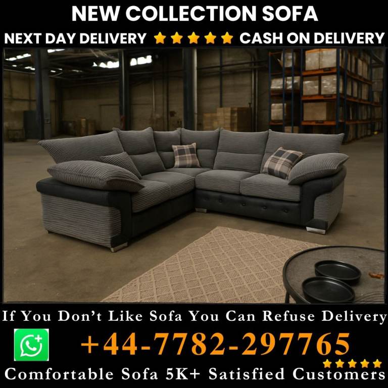 Luxury Sofa Sale – Jumbo Cord Corner & 3+2 Sets Available Now!
