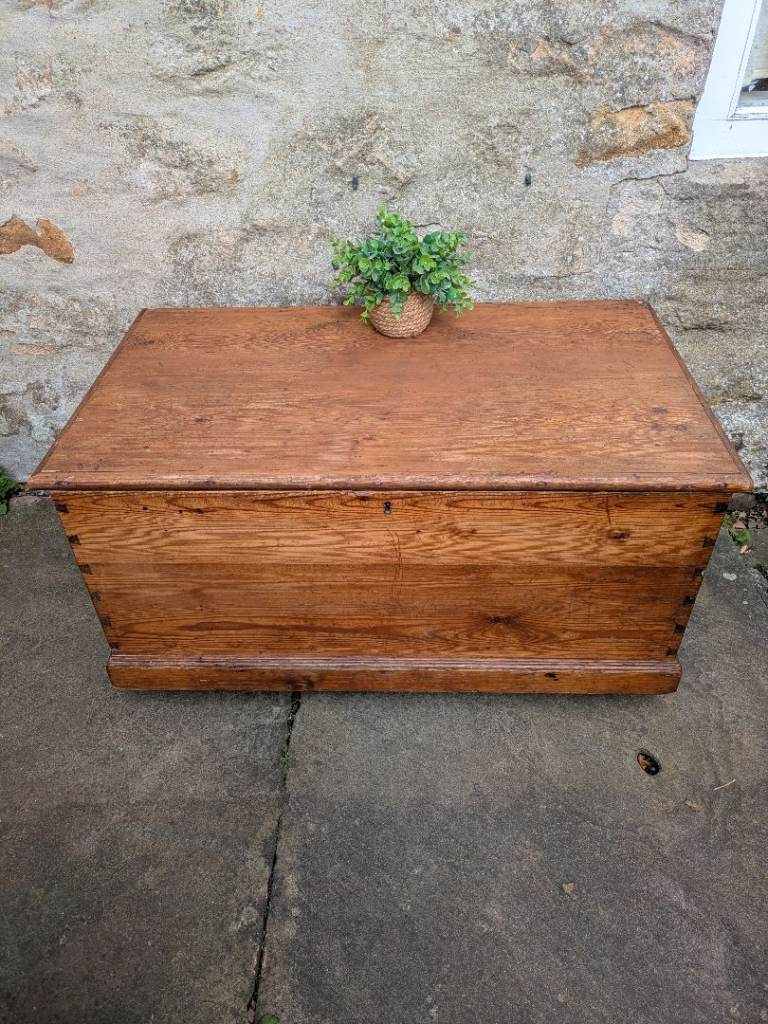 Antique Blanket Box Chest 