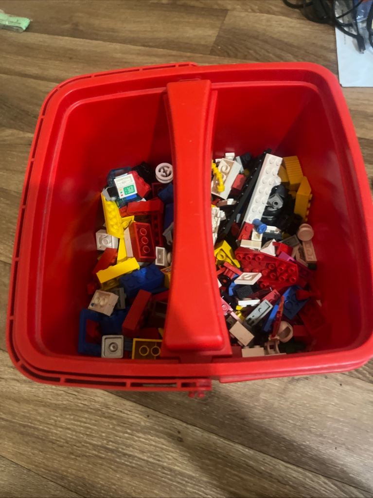 LEGO  random Lego bundle Red Storage Tub