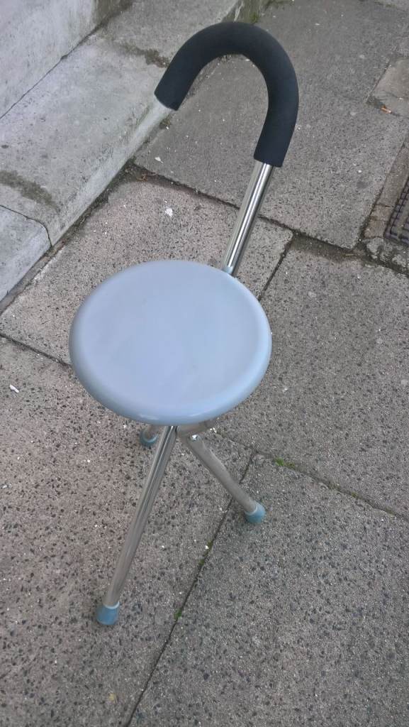 Handy travel stool umbrella handle. camping or festivals etc