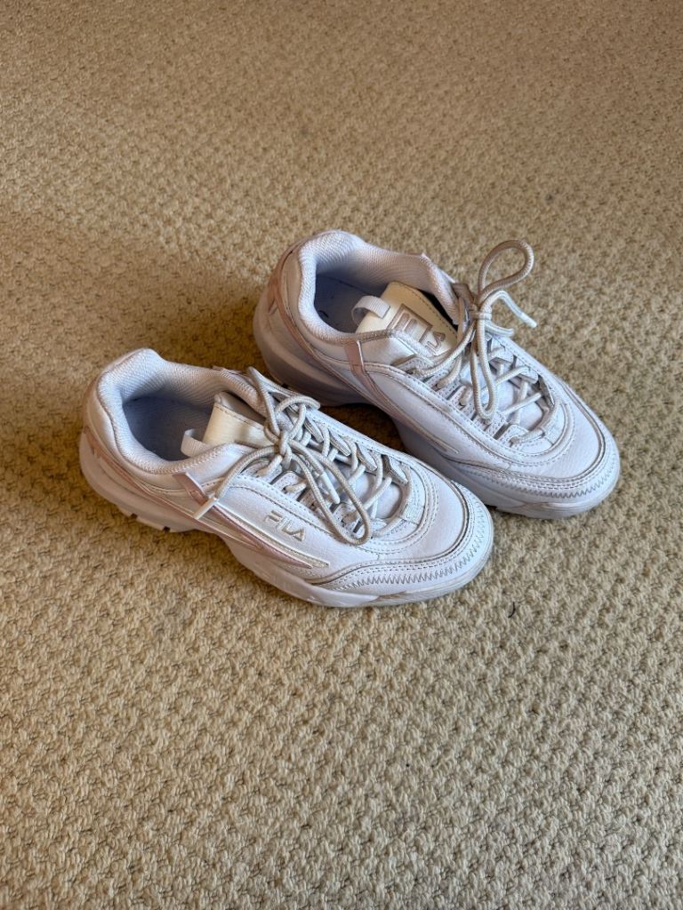 Fila Disruptor Trainers – White, Good Condition