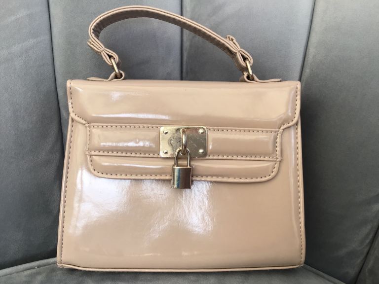‘New Look’ Beige Patent Mini Handbag