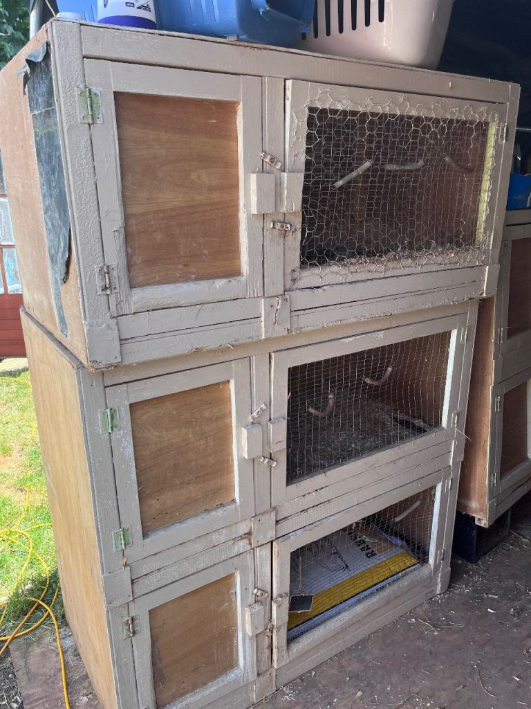 9 x rabbit hutches rabbitry