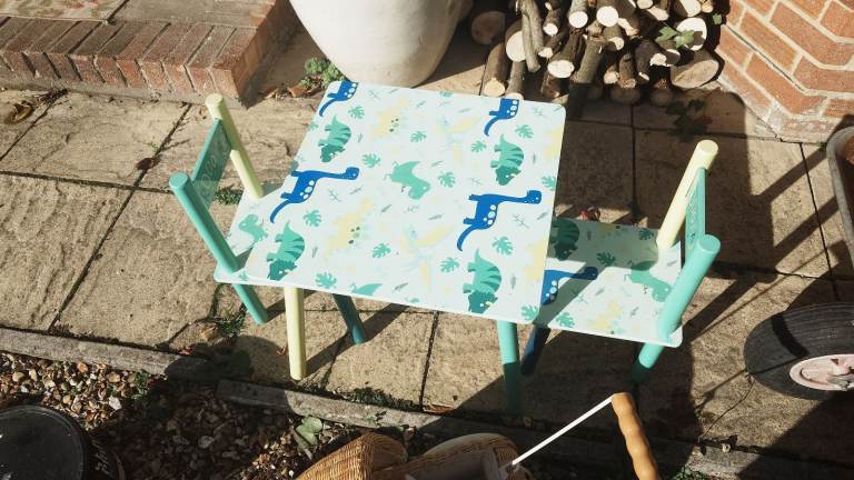 Children's play table and chairs