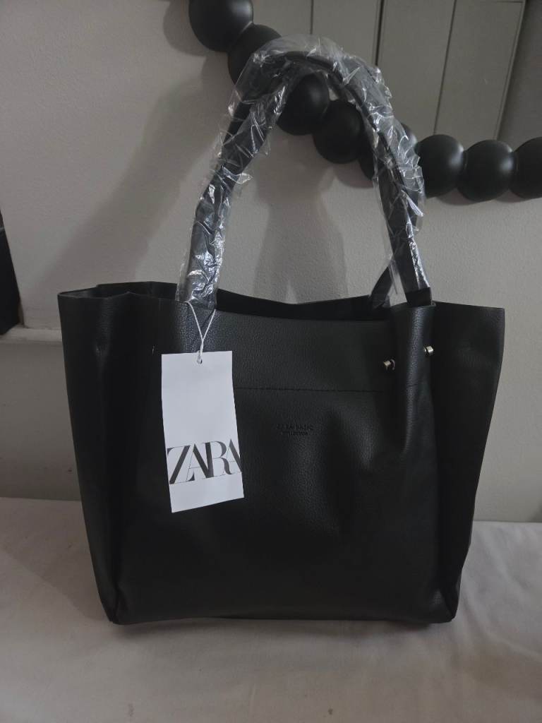 Zara office shoulder tote bag 