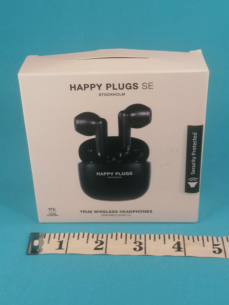 Brand new. Happy Plugs Air1, Plus Black In Ear True Wireless Bluetooth Earphones.
