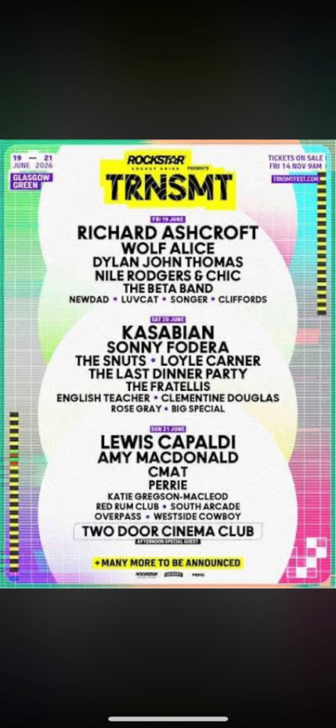 Trnsmt Friday day tickets huge discount !!
