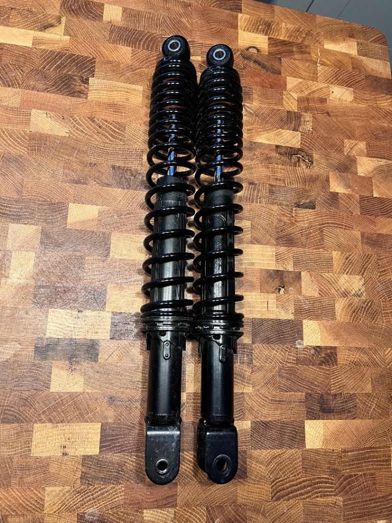 Black motorcycle springs