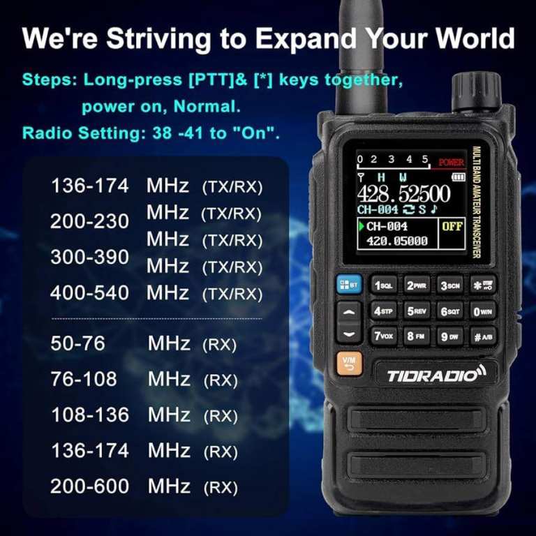 Bluetooth Walkie Talkie H3 Plus. Amateur Radio, Airband, Marine PMR Programed