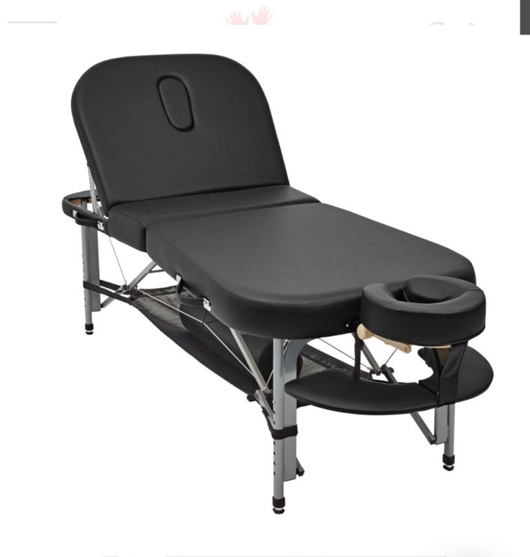 Portable Massage Couch with Face Cradle - Black