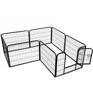 PawHut Heavy Duty 8 Panel Pet Metal Playpen - Black