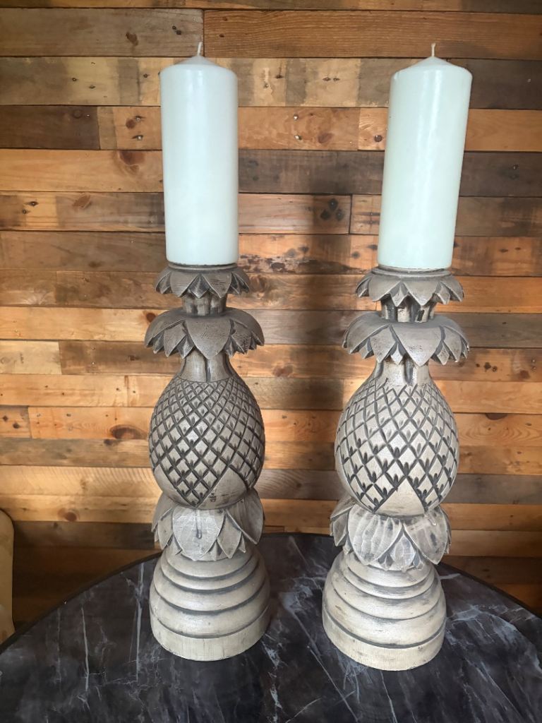 Large Pair of Candle Stick Holders 