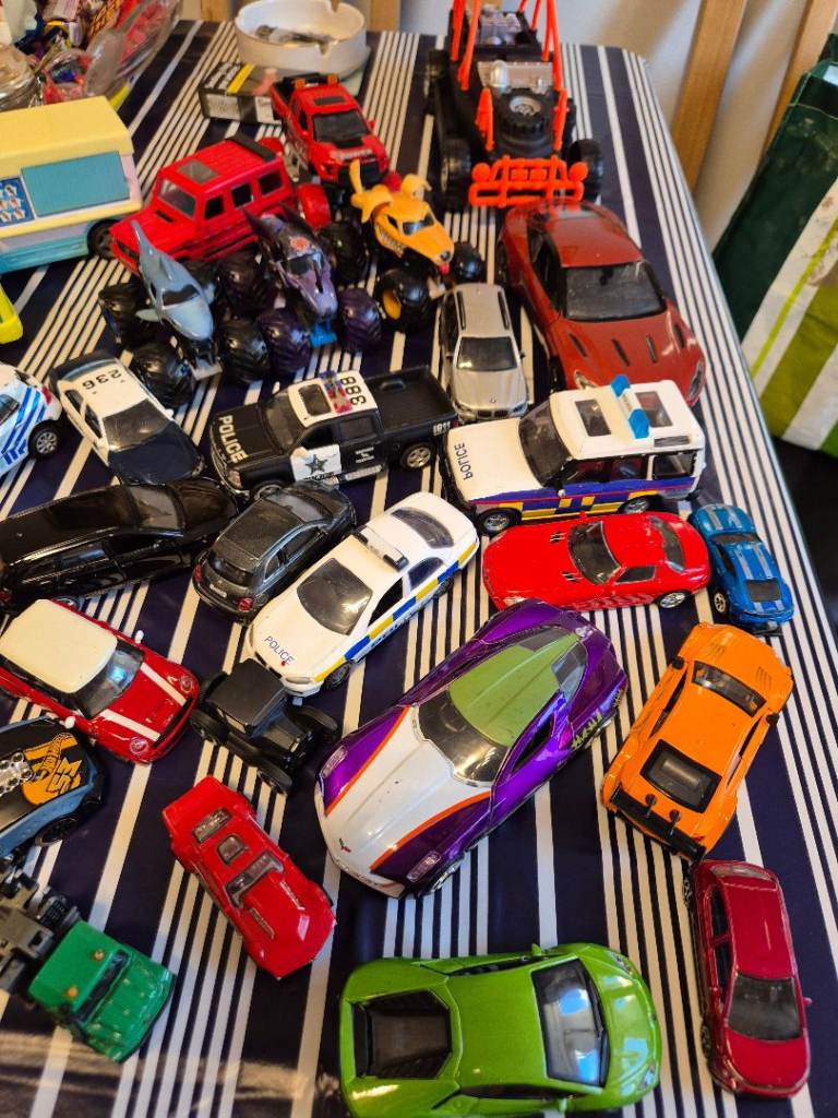 Assortment of toy cars