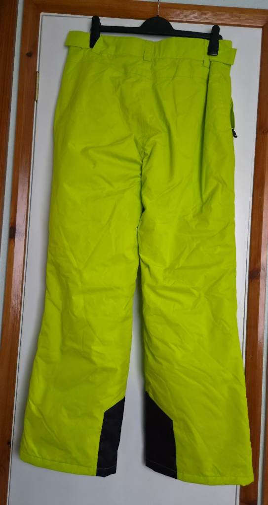 Mens neon yellow ski/snowboard pants