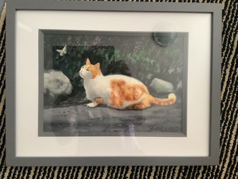 water colour by Tom higgins. I spy “ cat”