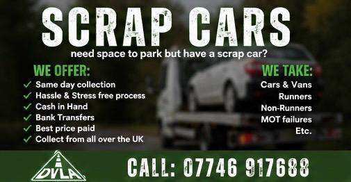 ♻️ SELL MY CAR - SCRAP MY CAR - REMOVE MY CAR - BEST PRICES PAID💲 - SELL MY VAN BIKE ♻️