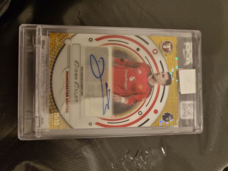Diogo Dalot Autographed Topps Pristine Premier League Card