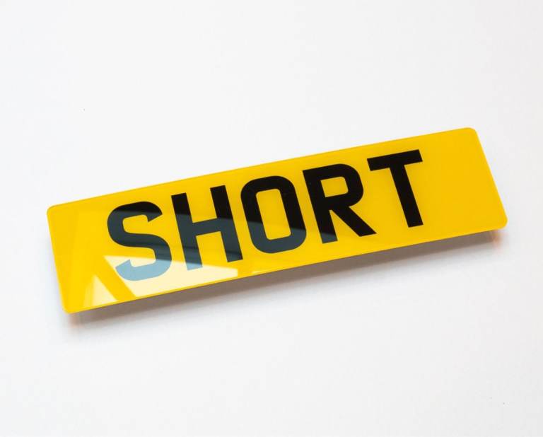 Premium Short Number Plates | 100% MOT Legal | Alphabet Plates UK