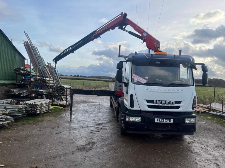 Iveco Eurocargo Aluminium, Dropside 18 ton Remote control, Hiab crane 180e25 