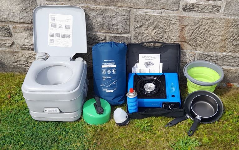 A selection of useful camping gear:.  SORRY ITEMS NOT AVAILABLE  UNTIL JULY.