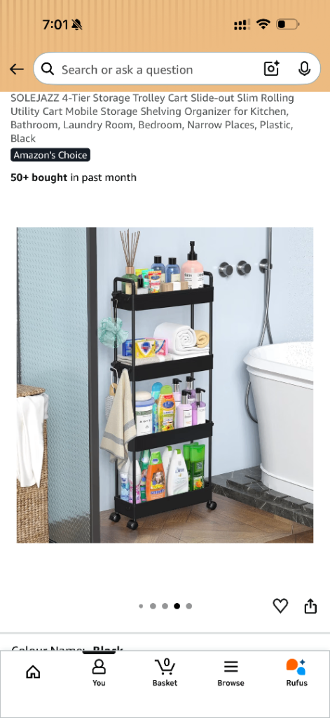 4-Tier Storage Trolley