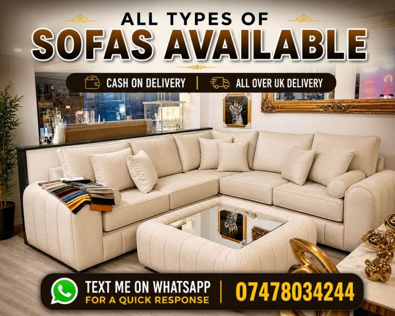 Lilly Corner or 3+2 Sofas — Big Sale, Bigger Comfort!