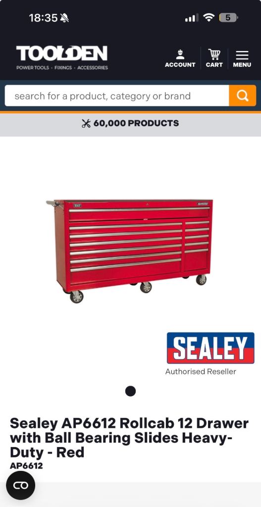 Sealey 76inch Toolbox