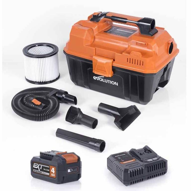 NEW Evolution Cordless R11VAC-Li Wet And Dry Workshop Vacuum 18v Li-Ion EXT & battery & charger