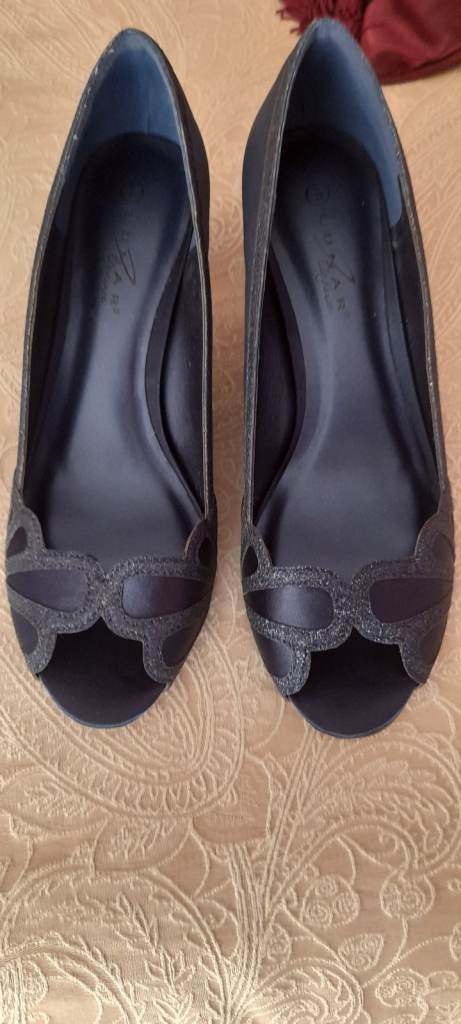 Other Stories Blue Peep Toe Heels - UK 8 / EU 41, NEW