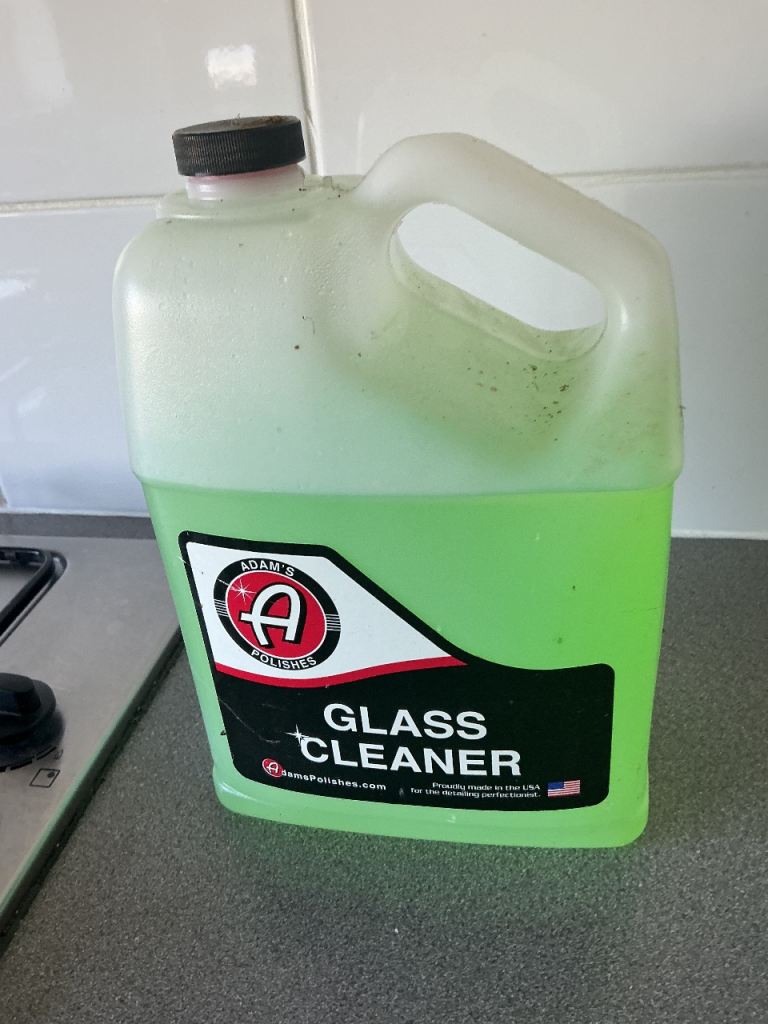Adams Polishes Glass Cleaner nearly full